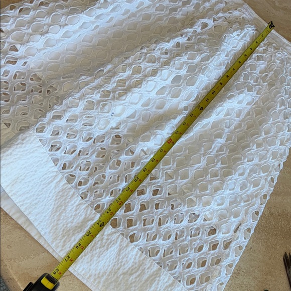 FLOREAT ANTHROPOLOGIE White Mesh Eyelet Skirt, Midi. 6 - Picture 13 of 15